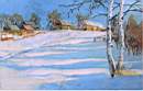"The winter in Shitovicy", tempera, 15x24, 1998