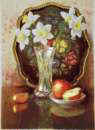 "The narcissi and tea-tray", lithography
