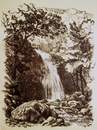 "The waterfall", lithography